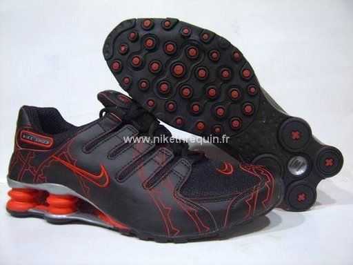 Fonctionnelle Nike Shox Nz Baskets Chaussures Noir Et Rouge
